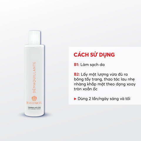 J218 Nước cân bằng Anti-aging giúp dưỡng ẩm và làm mịn da lão hóa Anti-Aging Toner - Jean d'Arcel