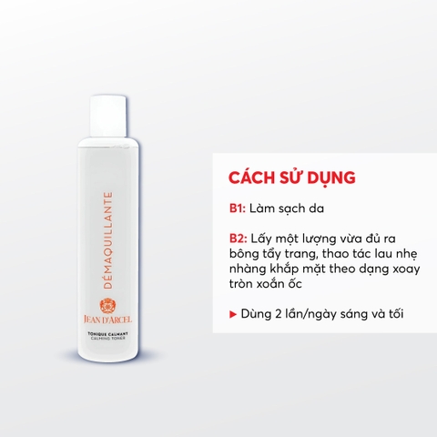J219 Nước cân bằng giúp dưỡng ẩm và làm dịu da Calming Toner - Jean d'Arcel