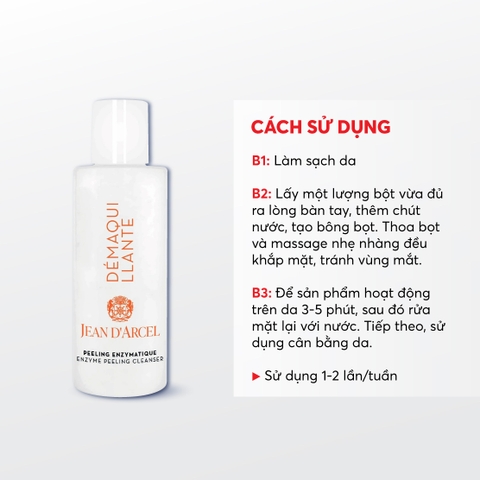 J221 Bột enzyme giúp làm sạch tế bào da chết  Enzyme Peeling Cleanser - Jean d'Arcel