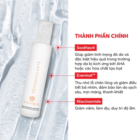 J225 Gel giúp làm sạch da Mattifying Cleansing Gel - Jean d'Arcel