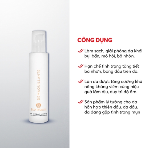 J225 Gel giúp làm sạch da Mattifying Cleansing Gel - Jean d'Arcel