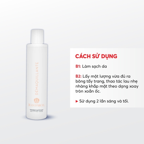 J226 Nước cân bằng Mattifying cho da dầu, da mụn Mattifying Toner - Jean d'Arcel