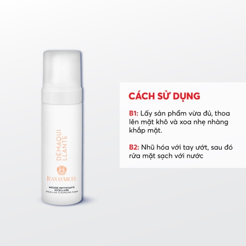 J227 Bọt tẩy trang Micellar Cleansing Foam - Jean d'Arcel