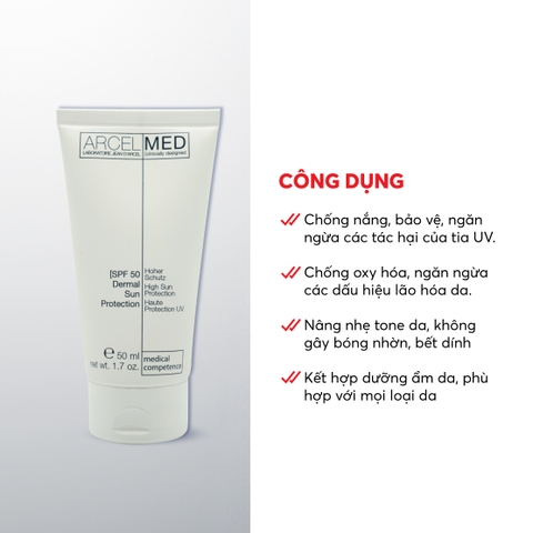 Combo 2 J26 Kem chống nắng bảo vệ da SPF50  SFP 50 Dermal Sun Protection - Jean d'Arcel