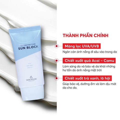 T44 Kem chống nắng UV Protection Sun Block (SPF 50+/PA+++) - The Skin House