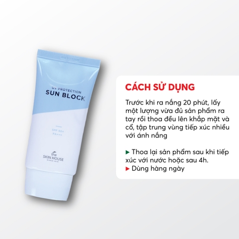 T44 Kem chống nắng UV Protection Sun Block (SPF 50+/PA+++) - The Skin House