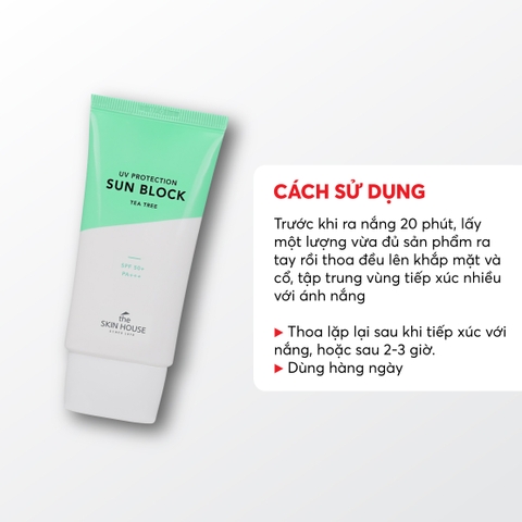 T61 Kem chống nắng UV Protection Sun block TeaTree (SPF50+, PA+++) - The Skin House