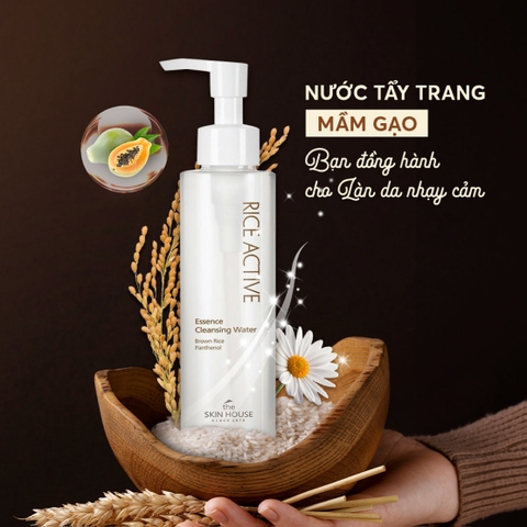 T67 Nước tẩy trang Rice Active Essence Cleansing Water - The Skin House