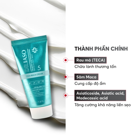 Combo 2 D34 Kem dưỡng ẩm cho da nhạy cảm Cica Maca Cream - Dr IASO