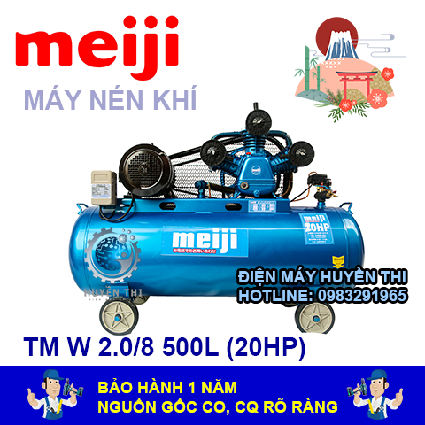 Máy nén khí Piston MEIJI 20HP (1 CẤP)