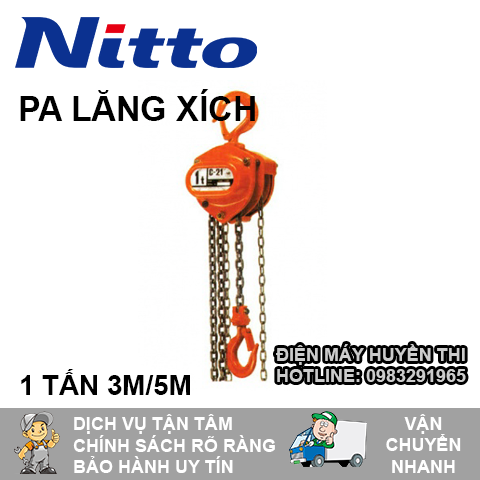 PA LĂNG XÍCH KÉO TAY 1 TẤN