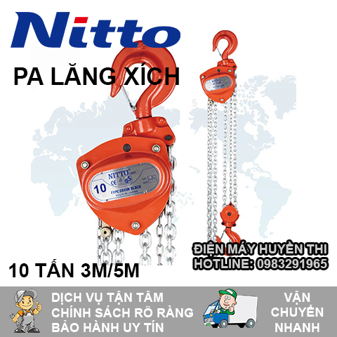 PA LĂNG XÍCH KÉO TAY 10 TẤN