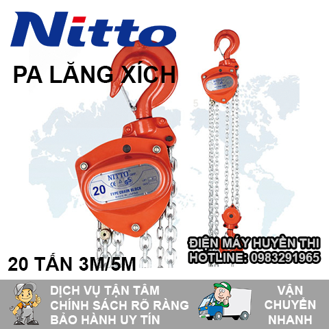 PA LĂNG XÍCH KÉO TAY 20 TẤN