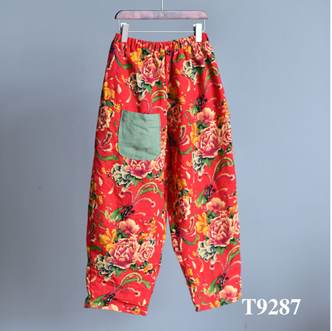 QUẦN BAGGY LINEN ĐỎ  T9287