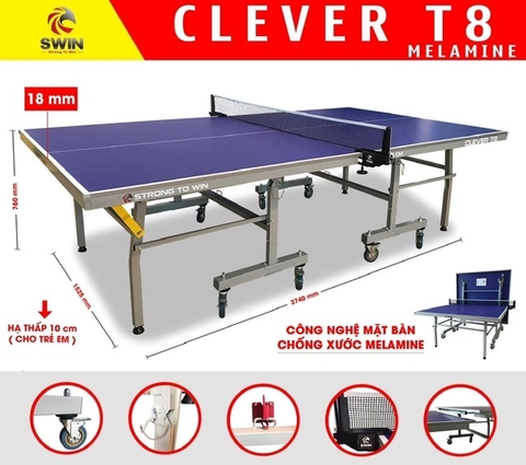 Bàn bóng bàn Clever T8