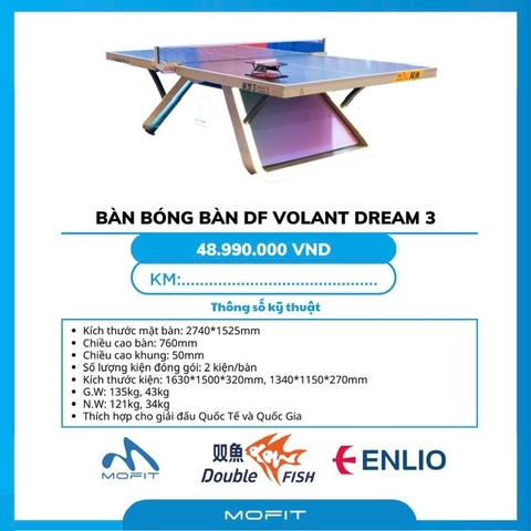 Bàn Double Fish DF Volant Dream 3