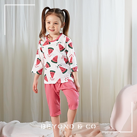 Bộ pijama lửng Olomimi bé gái Cool Cool Watermelon