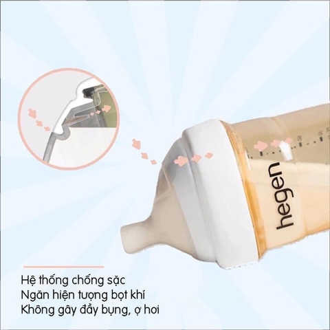 Bình sữa Hegen PPSU 150ml núm ti dành cho bé 0-3 tháng tuổi (Set 2 Bình)