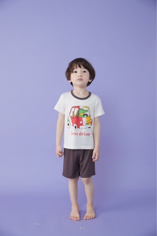 Bộ pijama cộc Olomimi bé trai Croc driver