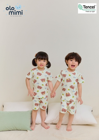 Bộ pijama cộc Olomimi cho bé trai/bé gái Pop Pop