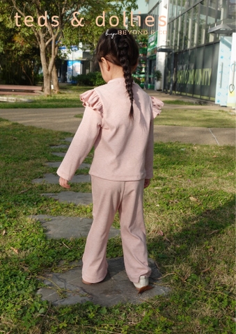 Set dài vai bèo tăm tiêu màu hồng - TDF2403H