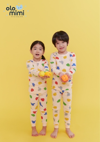 Bộ pijama dài tay Olomimi bé trai/bé gái My Puppy