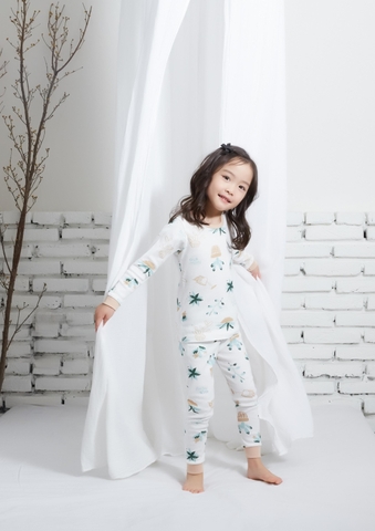 Bộ Pijama dài tay Olomimi bé gái - Sky garden