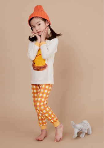 Bộ pijama dài Olomimi bé gái Chick Friends