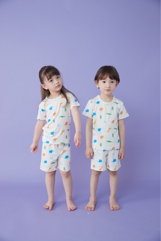 Bộ pijama cộc Olomimi bé trai/ bé gái Savannah