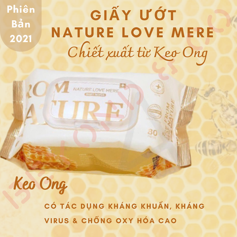 Khăn giấy ướt keo ong có nắp (80 tờ)
