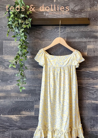 Váy Gracie Dress - Hoa vàng có nơ - TDS2401