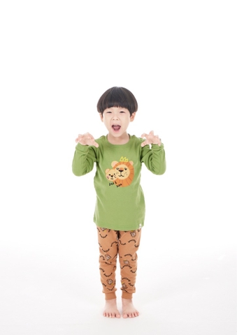 Bộ Pijama dài tay Moi&Du bé trai - Lion