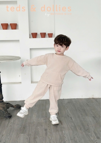 Set dài tay tăm chun thu đông bé trai be - TDF2404B