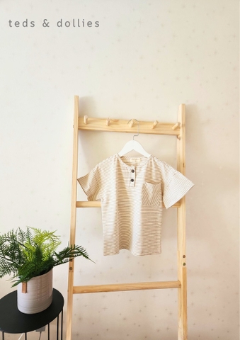 Ted & Dollies Áo phông kẻ nâu - TDS2322