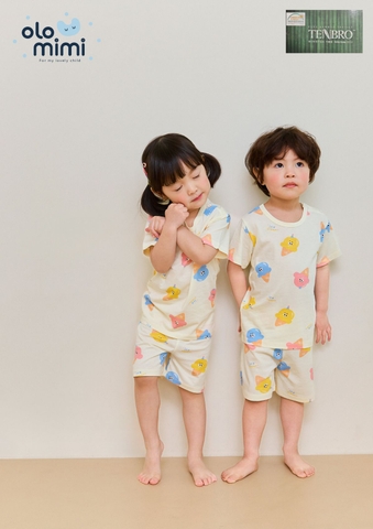 Bộ pijama cộc Olomimi cho bé trai/bé gái Ice Cream