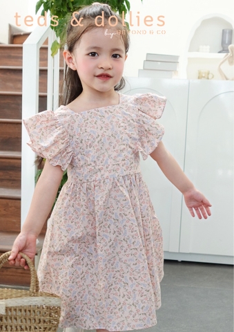 Váy Petite Fleur Dress - Hoa hồng bèo vai - TDS2404