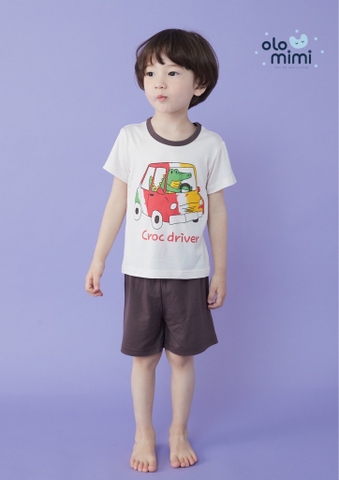 Bộ pijama cộc Olomimi bé trai Croc driver