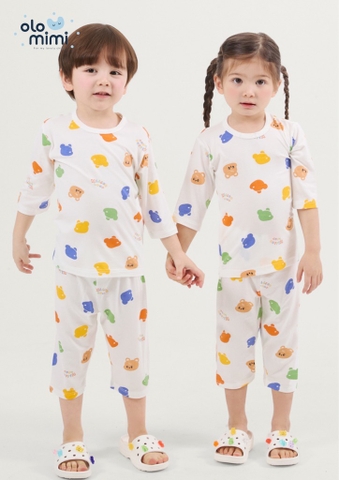 Bộ pijama lửng Olomimi bé trai/bé gái Hidden Bear