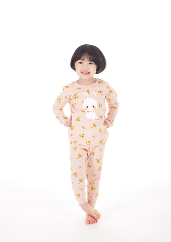 Bộ Pijama dài tay Moi&Du bé gái - Flower Bunny