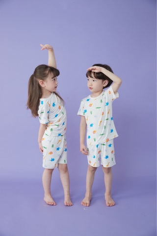 Bộ pijama cộc Olomimi bé trai/ bé gái Savannah