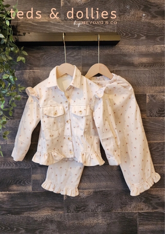 Set bò hoa màu kem - TDF2405