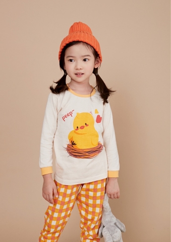 Bộ pijama dài Olomimi bé gái Chick Friends