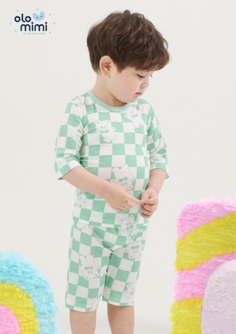 Bộ pijama lửng Olomimi bé trai/bé gái Fom Fom Mint