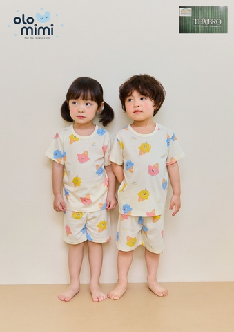 Bộ pijama cộc Olomimi cho bé trai/bé gái Ice Cream