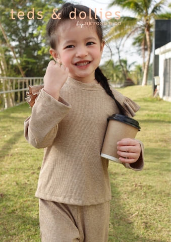 Set dài vai bèo tăm tiêu màu hồng - TDF2403H