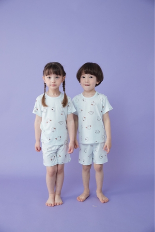 Bộ pijama cộc Olomimi bé trai/ bé gái Snowbird