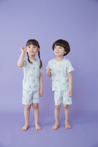 Bộ pijama cộc Olomimi bé trai/ bé gái Snowbird