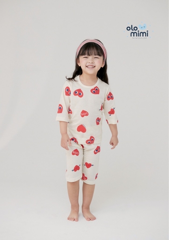 Bộ pijama lửng Olomimi bé gái Heart Heart