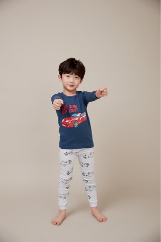 Bộ pijama dài Olomimi bé trai Red Car