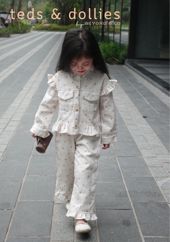 Set bò hoa màu kem - TDF2405